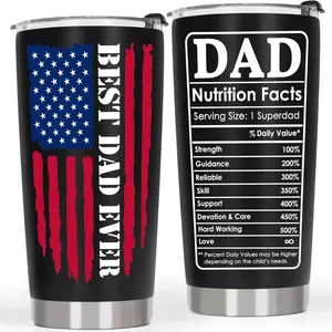 Dad Gifts for Fathers Day Cool Gifts for Dad from Daughter Son Kids - Best Dad Ever Gifts, Xmas Tumbler, Birthday Gift, 20oz
