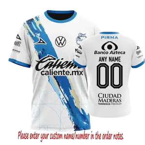 LIGA MX Club Puebla Shirt 3D Personalized 25-26 Home Design