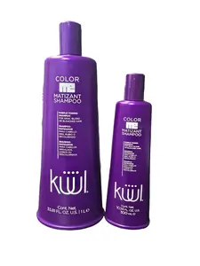 KUUL Color Me Matizante Shampoo - Purple Toning Formula for Blonde & Gray Hair - Amino Gen Complex - UV Protection - 33.81 fl oz & 10.14 fl oz Violet Haircare
