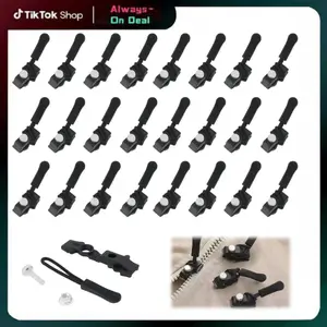 18Pcs Universal Zipper Repair Kit - 3 Different Size Replacement Zipper for #3#5#8 Nylon Plastic Metal Zippers, Quick Install Detachable Zip Heads for Jackets, Luggage, Bags, No Sewing Required