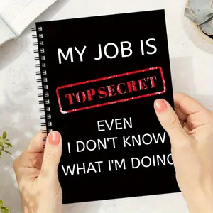 Witty and Sarcastic Notepad, Spiral Bound Notepad, Spiral Notebook Journal, 1 Count Top Secret Even I Don't Know What I'm Doing Notebook, Perfect Gift for Parents, Colleagues, and Friends