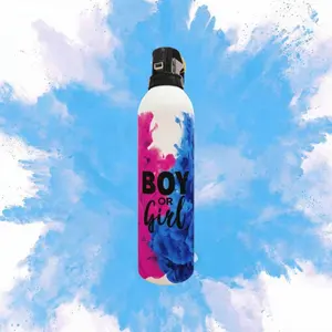 Mini Blue Gender Reveal Extinguisher, Outdoor Party Festive Spray with Colorful Burst