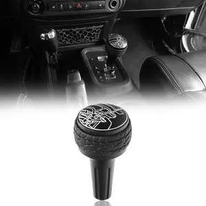 Hooke Road Aluminum A/T Shift Knob for 2011-2018 Jeep Wrangler JK Automatic Transmission Models Car Accessories Interchangeable Knob