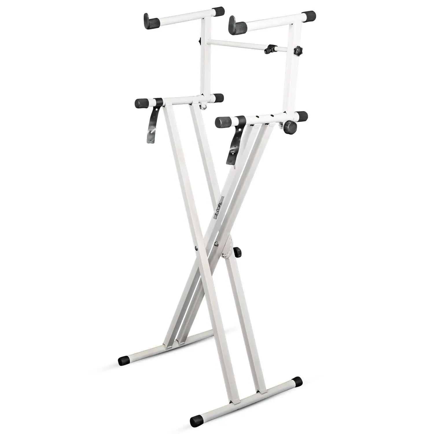 5 Core Keyboard Stand 2 Tier Doubled X Shape Adjustable Heavy Duty Key Board DJ Controller Stands