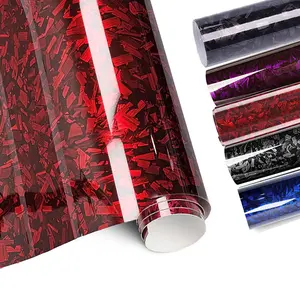 Forged Gloss Carbon Fiber Vinyl Wrap Roll Air Release Sticker Sheet Film DIY Decal,For Car Auto Vehicle Morotcycle Bike Self Adhesive