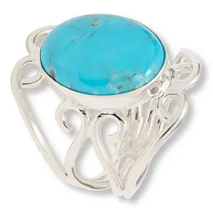 Mine Finds by Jay King Sterling Silver Peruvian Turquoise Oval Ring