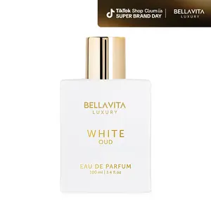 Bellavita Luxury White Oud Eau De Parfum 100ML | Elegant Unisex Perfume for Women & Men | Fresh Spicy Oud Fragrance | Long Lasting Luxury Scent | Women Perfume Gift Set | Super Brand Day Exclusive
