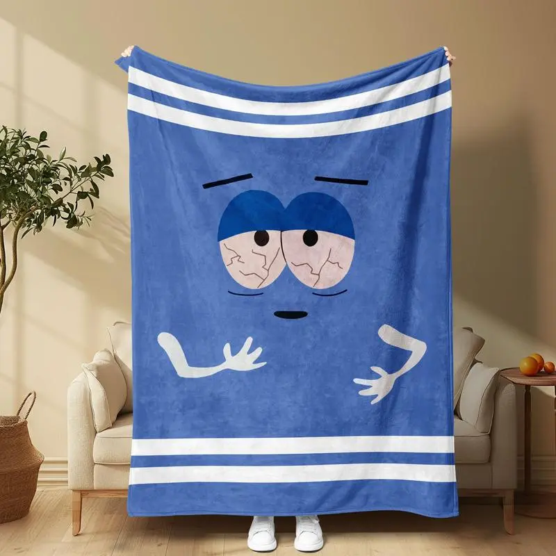 South Park Towelie Flannel Blanket - Premium Flannel Material Silky Touch Super Soft Throw for Bed Sofa Office Travel Camping Mother's Day Valentine's Day Birthday Christmas Gift