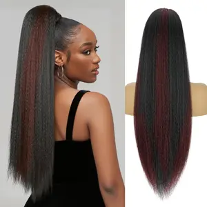 30 Inch Long Straight Drawstring Ponytail Extension – Synthetic Hair, Soft & Natural Clip-In Hairpiece, Full Sleek Ponytail for Women，Easy to Install outdoorfun