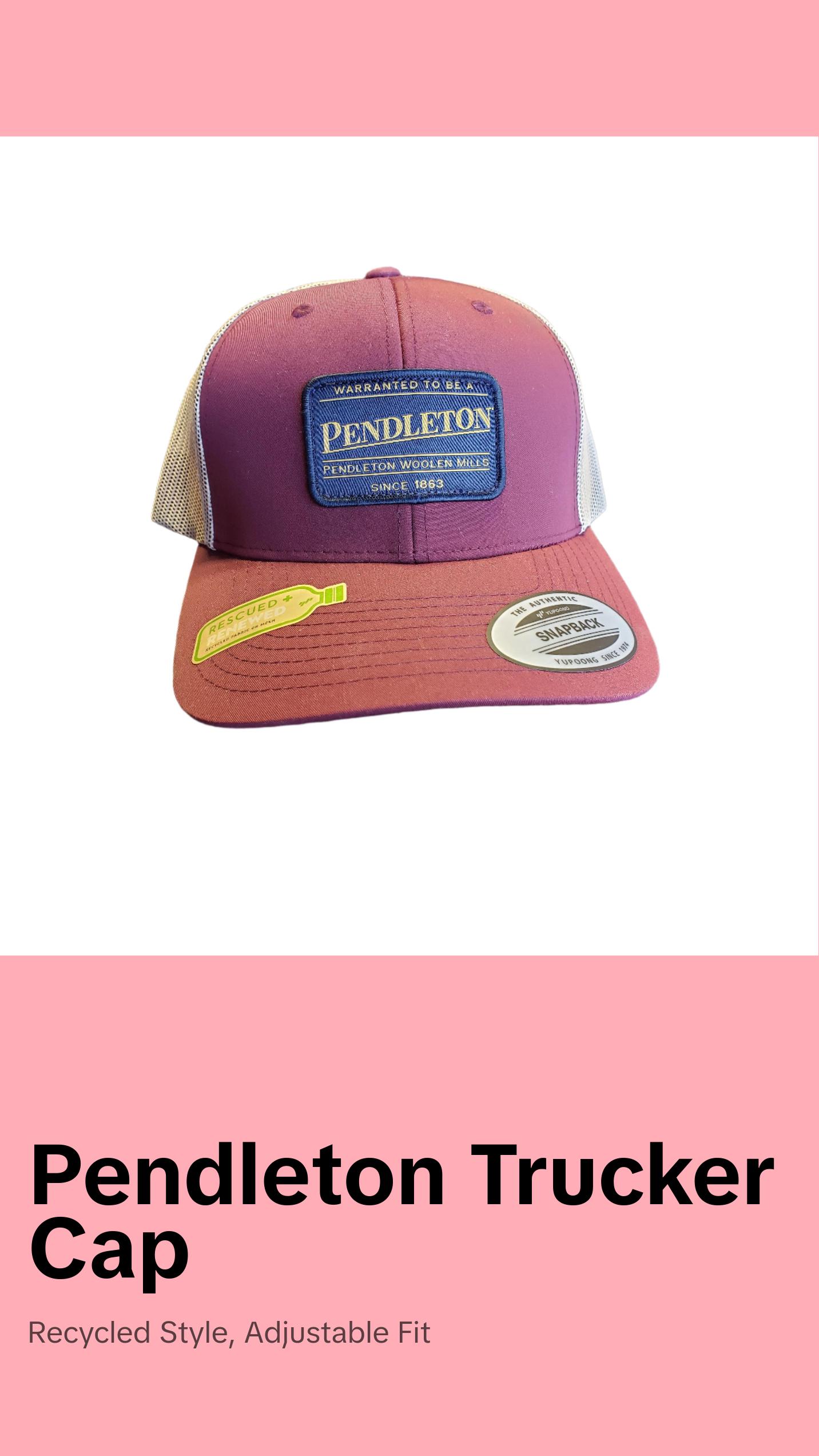 Pendleton Classic Patch Trucker Hat in Maroon