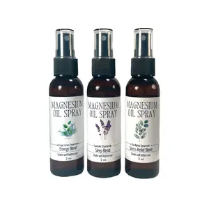 Magnesium Oil Spray Full Collection - Stress Relief, Sleep, and Energy Blends - Magnesium Chloride & Therapeutic Grade Essential oils - Aromatherapy