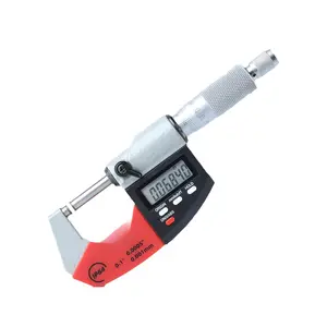 Absolute IP64 Origin Digital Micrometer, DMCA-0105 0-1"/0-25mm, 0.00005" /0.001mm Resolution, Hold Function, Carbide Tip