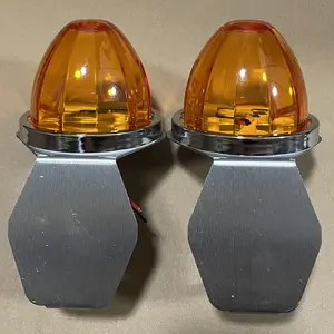 2Pcs Acrylic plastic watermelon lights turn signals with stainless steel brackets and LED watermelon lights turn signals