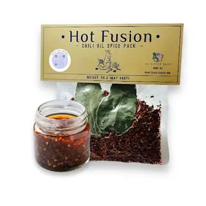3-Pack of Hot Fusion-Chili Oil Spice Packs with Gochugaru Pepper Flakes | Ready to Use Spice Mix | Spicy Infusion Kit with Easy Instructions and Additional Recipes | Spicy Infusion Kit | Organic Flavor Low Sugar Natural Dairy Free Spicy BPA Free