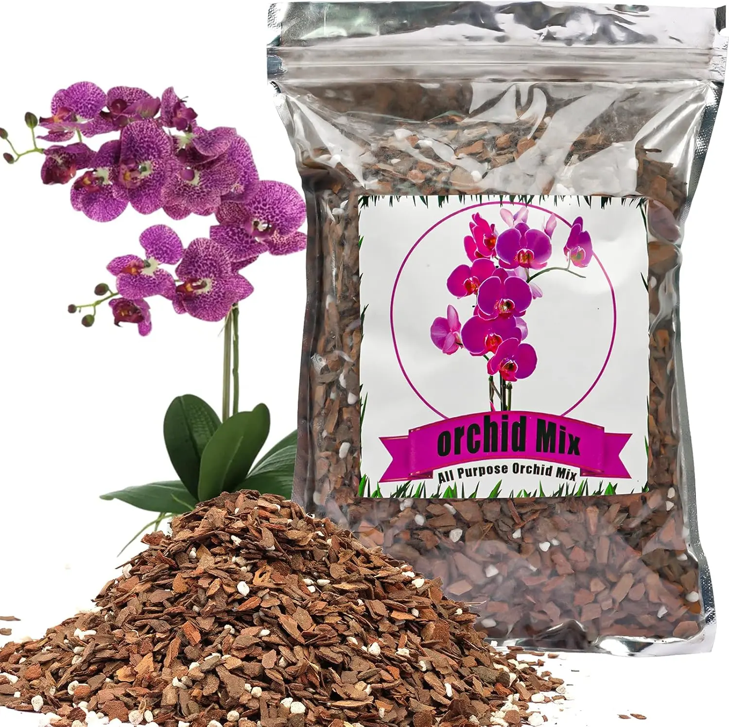 Organic Potting Soil Mix - 1 Qt Bagged Plant Rooting Mixture with Natural Pine Bark, Perlite, Good Drainage for Rooting and Flower Growth (Potting Soil Mixes for Garden Supplies), Pine Bark For Plants
