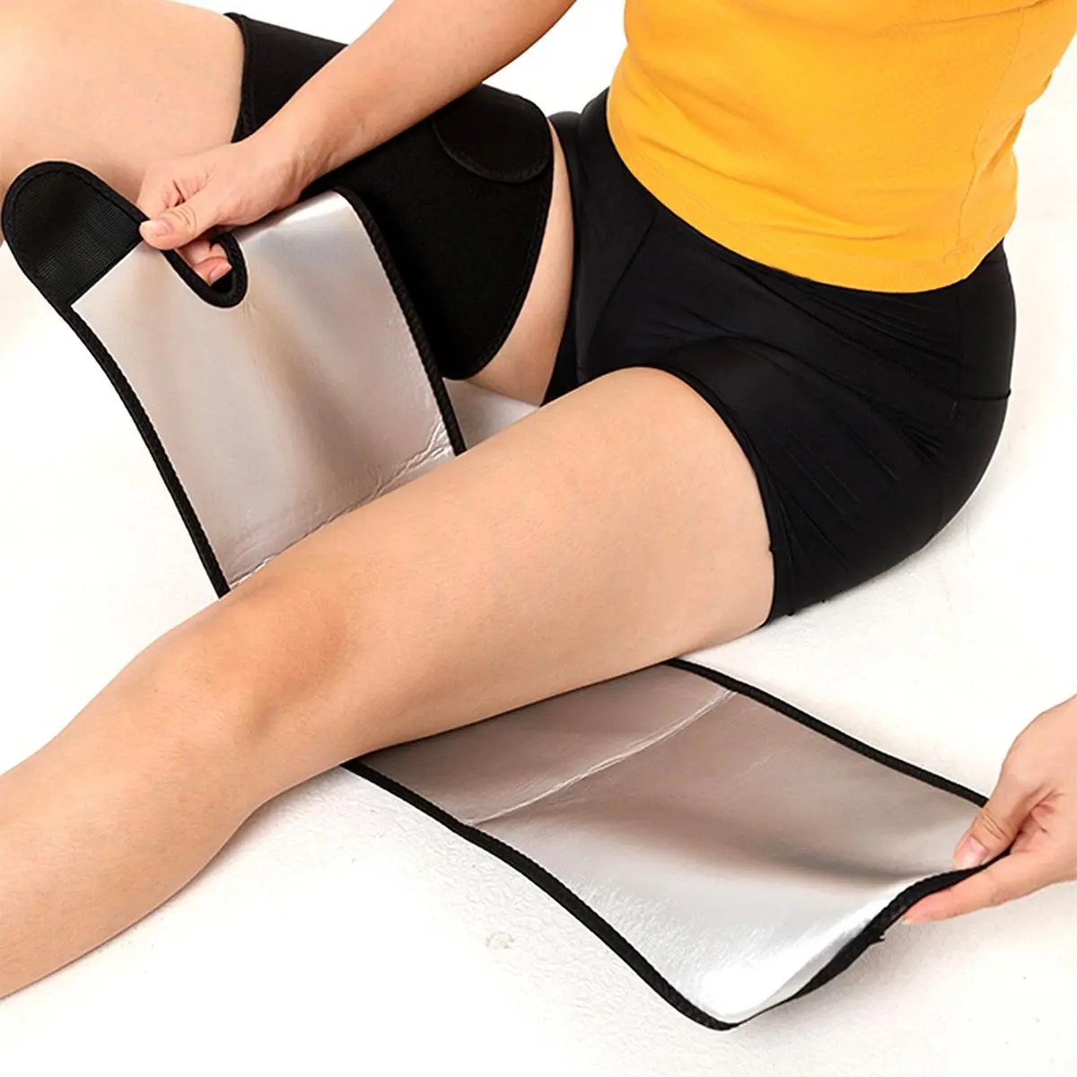 Sports Thigh Sleeves, 1 Pair Thigh Trimmers for Men & Women, Thigh Shaper Bands, Adjustable Thigh Trainer Slimmer Wraps, Sport Trainer Sleeve, Ramadan Gifts, Sports Accessories, Gym Accessories, Leg Training Equipment