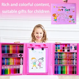 Teeny Baby 208pcs Super Large Art Set, Colorful Multipurpose Art Supplies for Kids, Perfect Gift for Children, Creative Art Kit for Kids, Coloring Supplies, Art Painting Supplies