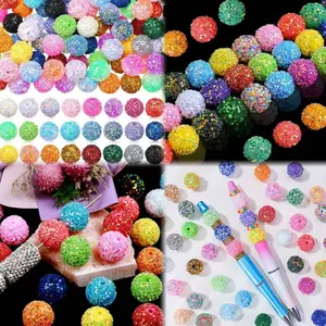 Tara--P30-16mm/ 20mm Mix Colors Glitter Beads 2~4pcs per bag