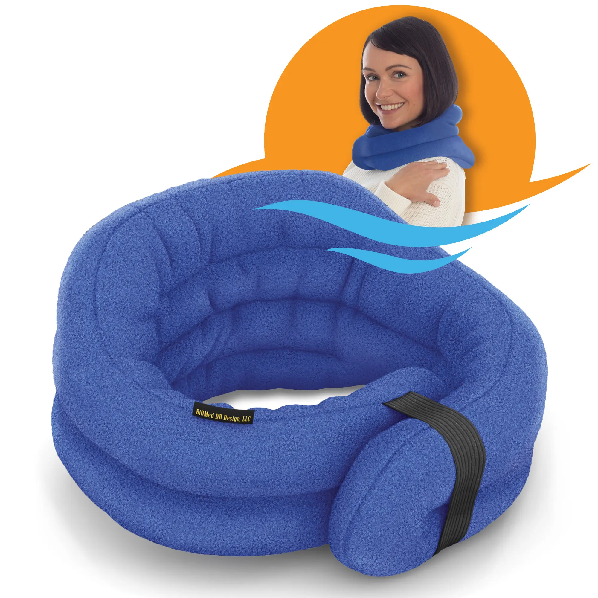 SunnyBay Microwavable Heating Wrap for Hands-Free Pain Relief SkyBlue US Made Instant Heat Relief Microwaveable for Quick Relief