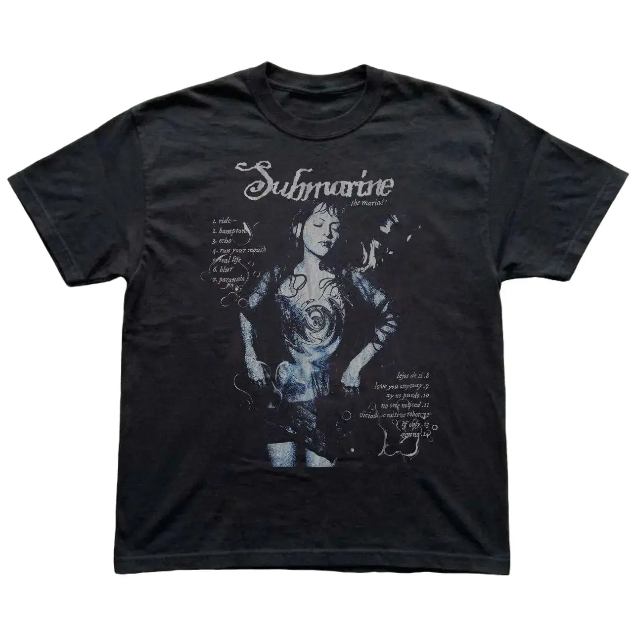 The Marías Submarine T-Shirt, Vintage Indie Pop Band Graphic Tee, Retro Album Tracklist Shirt, Y2K Alternative Music Unisex Top