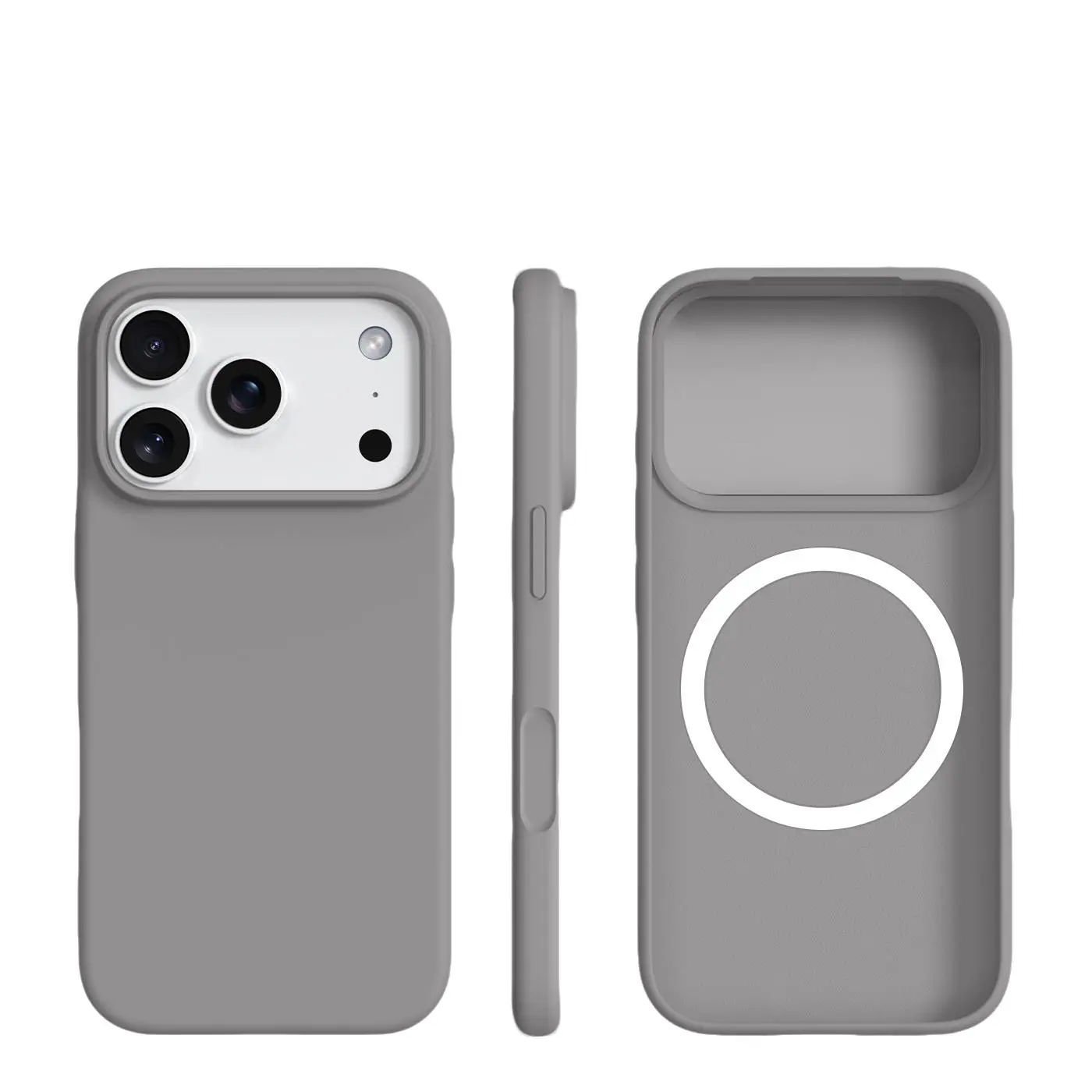 BASE MORE COVER ultra-thin, Protective, magnetic liquid silicone iPhone case, Casing, Soft touch feel, soft edge wrapping, matte soft shell, Skin-friendly texture, Suitable for iPhone 17 Pro Max/16/15/14/13 P Accessories