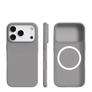 BASE MORE COVER ultra-thin, Protective, magnetic liquid silicone iPhone case, Casing, Soft touch feel, soft edge wrapping, matte soft shell, Skin-friendly texture, Suitable for iPhone 17 Pro Max/16/15/14/13 P Accessories