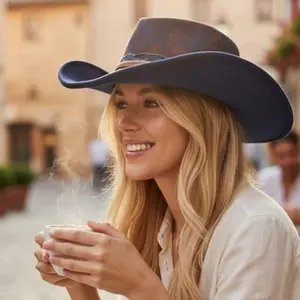 Distress Vintage Shapable Fedora Cowboy Hat