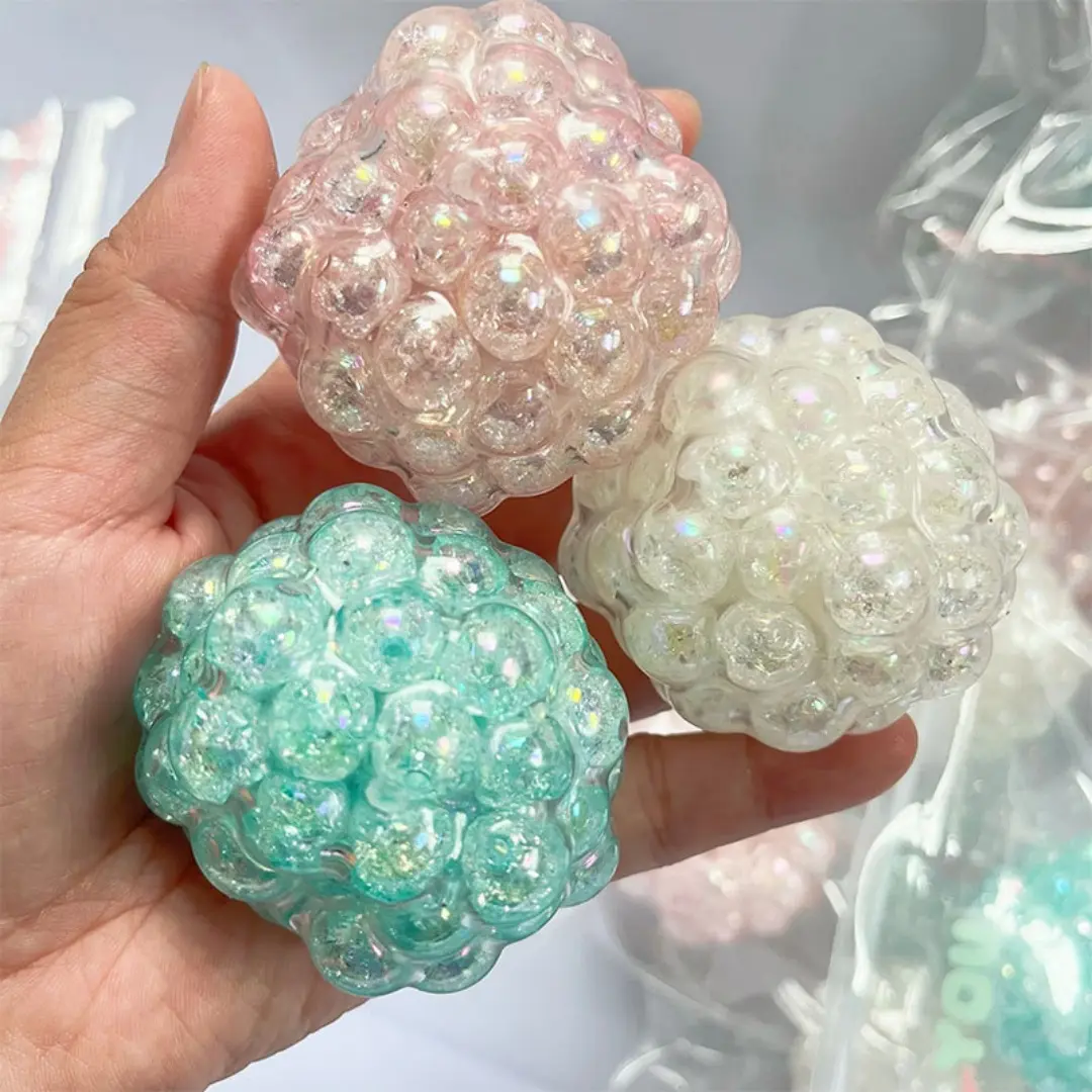 1/3 Count Stress Relief Pop Bubble Balls, DIY Galaxy Beads Bracelet Making Kit, Suitable for All Ages, Enhances Focus & Emotion Release