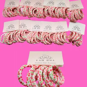 Cherry Ponytail Holder Hair Tie 12 Sets Each Set Has 6 Pieces Total of 72 Pieces Fashion Hair Accessory