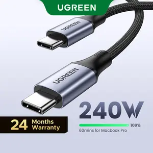 UGREEN 240W USB C to USB C Cable Fast Charging Compatible for Mackbook Pro, Laptop, iPhone 17 16 15 Pro Max Samsung Smartphone Port Device -Deals for You，TikTokShopSpringGlowUp,Greenish