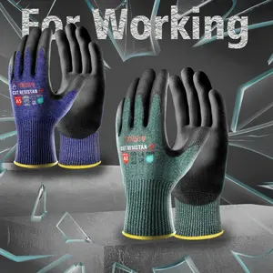 Two Pairs Cut-Resistant Work Gloves, Non-Slip Breathable Durable Material, Touchscreen Compatible, Ideal for Cutting Jobs, Safety Work Gloves, Working Gloves, Cut Proof Gloves