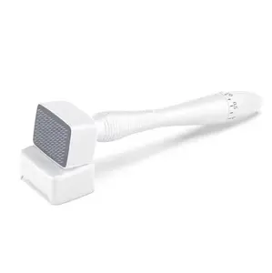 140-Pin Derma Stamp Microneedle - Adjustable Needle Depth, Double Protection Needle Cover, Non-Slip Grip Design, Gentle Skin Prep Tool, Ideal for Pre-Serum Skincare Routines.