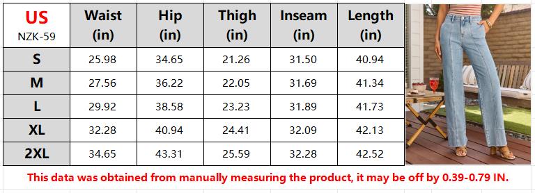 Wide Leg Jeans for Women Trendy High Waist Straight Leg Baggy Jeans Stretchy Denim Pants Trouser Jeans