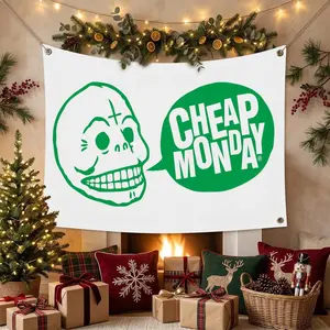 C-Cheap Monday BRAND Flags Multi Size Atmosphere Flag, Cheerleading Hand Pulled Banner, Portable Outdoor Event Flag & Wall Decor for Sports, Parties, Home and Room Decoration