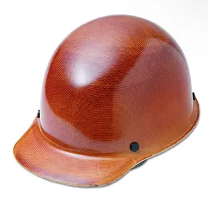 MSA Skullgard Hard Hat Cap Style Brown Safety Helmet for Construction and Industrial Use