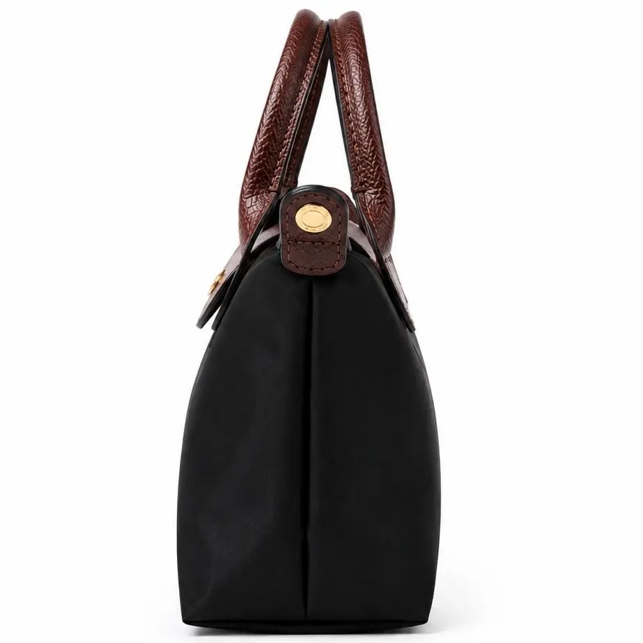 Mini Top Handle Crossbody Bag – Nylon & Vegan Leather Handbag