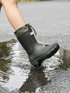 Unisex High-Quality Anti-Slip Rain Boots, Fashionable Wear-Resistant Waterproof Fishing Shoes, Drawstring Easy Wear Design, All-Season Use, Waterproof Footwear, Waterproof Outdoor Footwear
