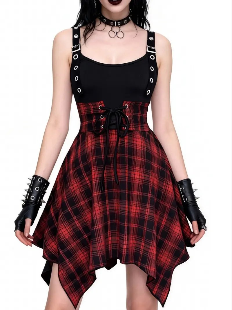 red black gothic dress - TikTok Shop