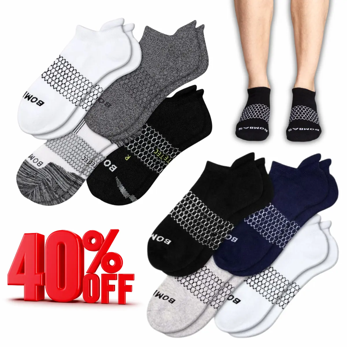 BB Socks for Women, Men | Multi Colors Unisex Running Socks, Seamless Toe, Compression Socks | Comfortable & Stylish Socks Tri Block Athletic