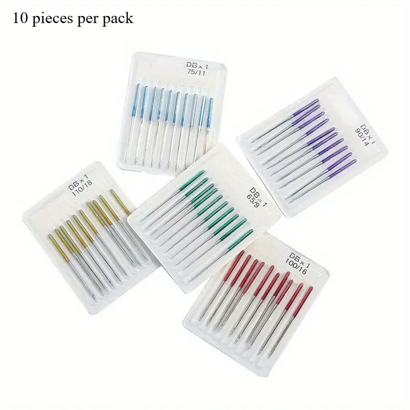 10pcs/pack Sewing Machine Anti-Jump Needle Elastic Stretch Cloth Sewing Needles Industrial Sewing Accessories Sewing Essentials Sewing Supplies