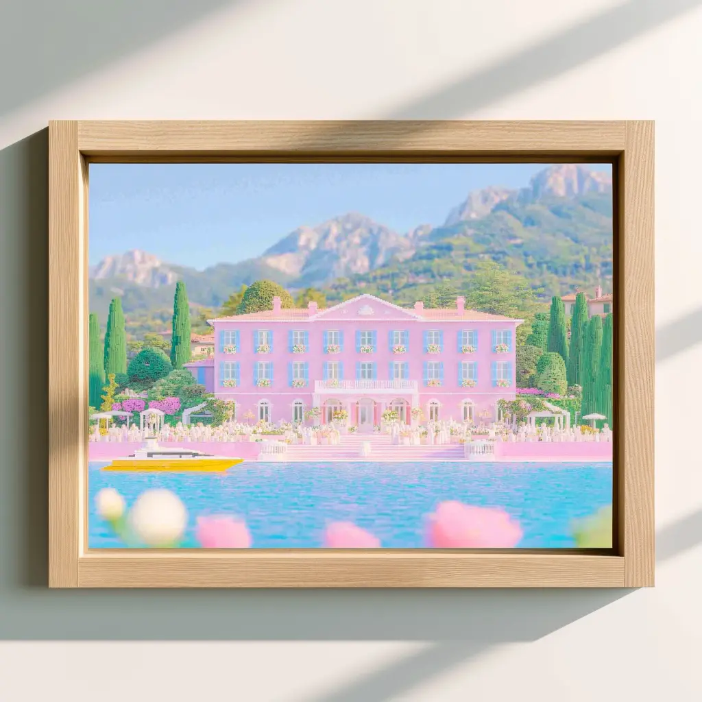 Lake Como Wedding Villa Canvas Print
