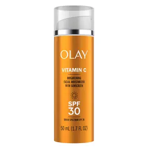 Olay SPF 30 Vitamin C Brightening Facial Moisturizer with Sunscreen - Hydrating, Firming, Paraben Free, 1.7 oz