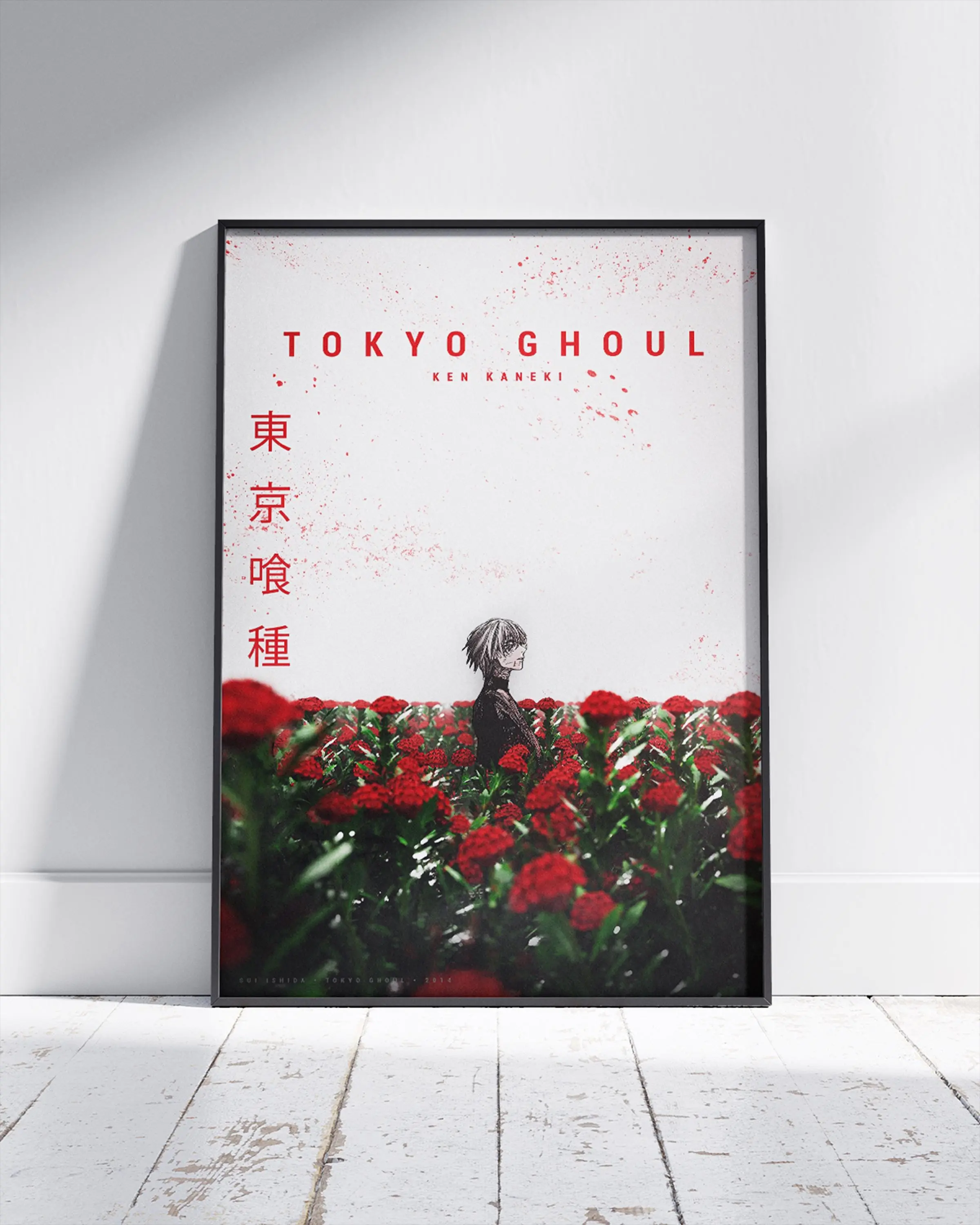 [Sale Up To 50%][No frame, Free Ship] Ken Kaneki Poster Tokyo Ghoul Anime Manga Wall Art, Dark Print