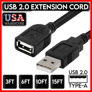 High-Speed USB to USB Extension Cable USB 2.0 Adapter Extender Cord Male/Female