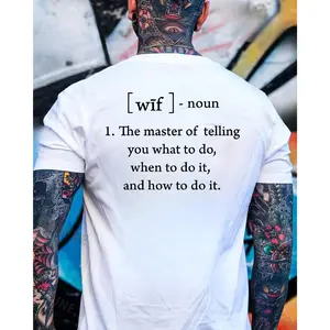 " Wife Definition " T-shirt, "Commander" T-shirt that controls everything about you, humorous wedding sweatshirt, gift hoodie suitable for couples