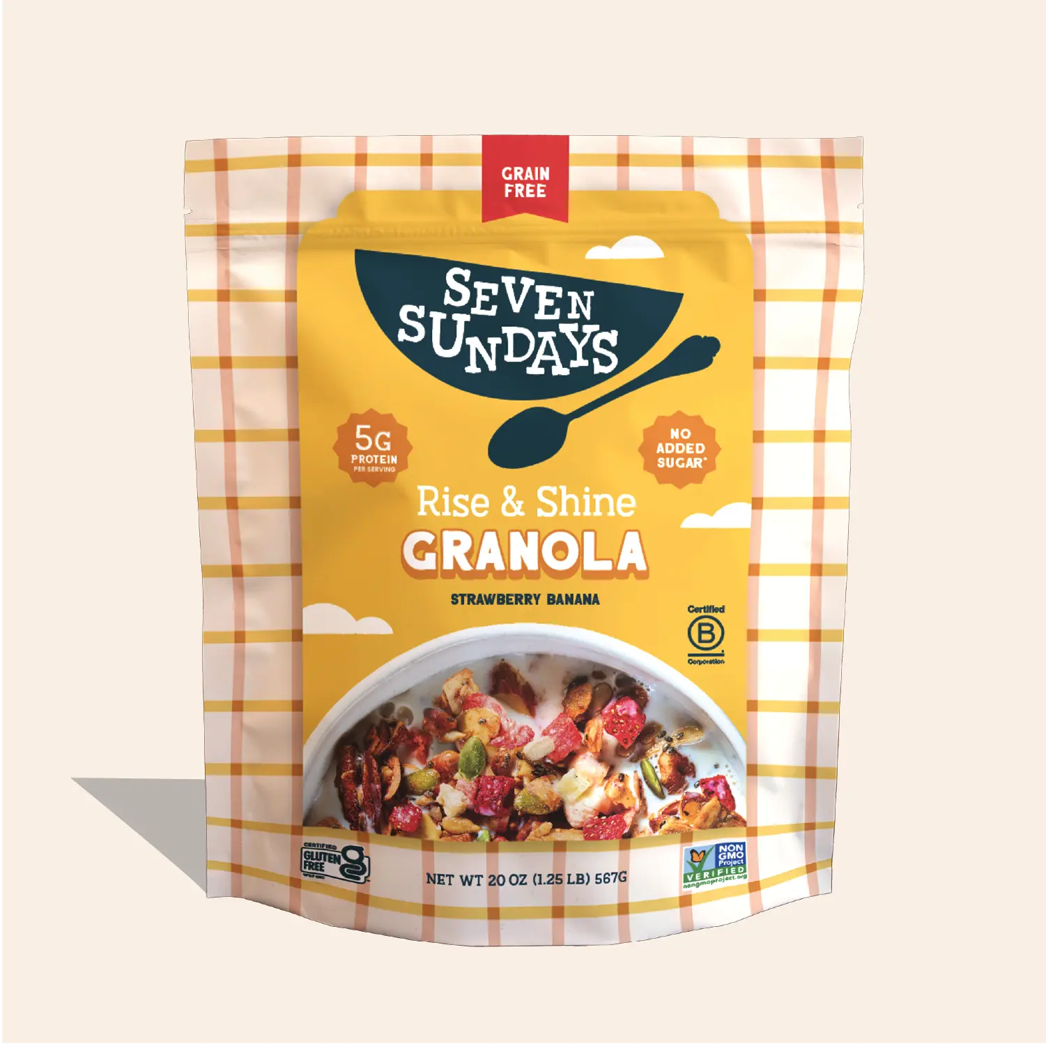 Rise & Shine Strawberry Banana Grain-Free Granola, 20oz Rise & Shine Strawberry Banana Grain-Free Granola, 20oz