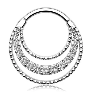 Oufer 16G 8MM Hinged Segment Septum Ring - Palace Style