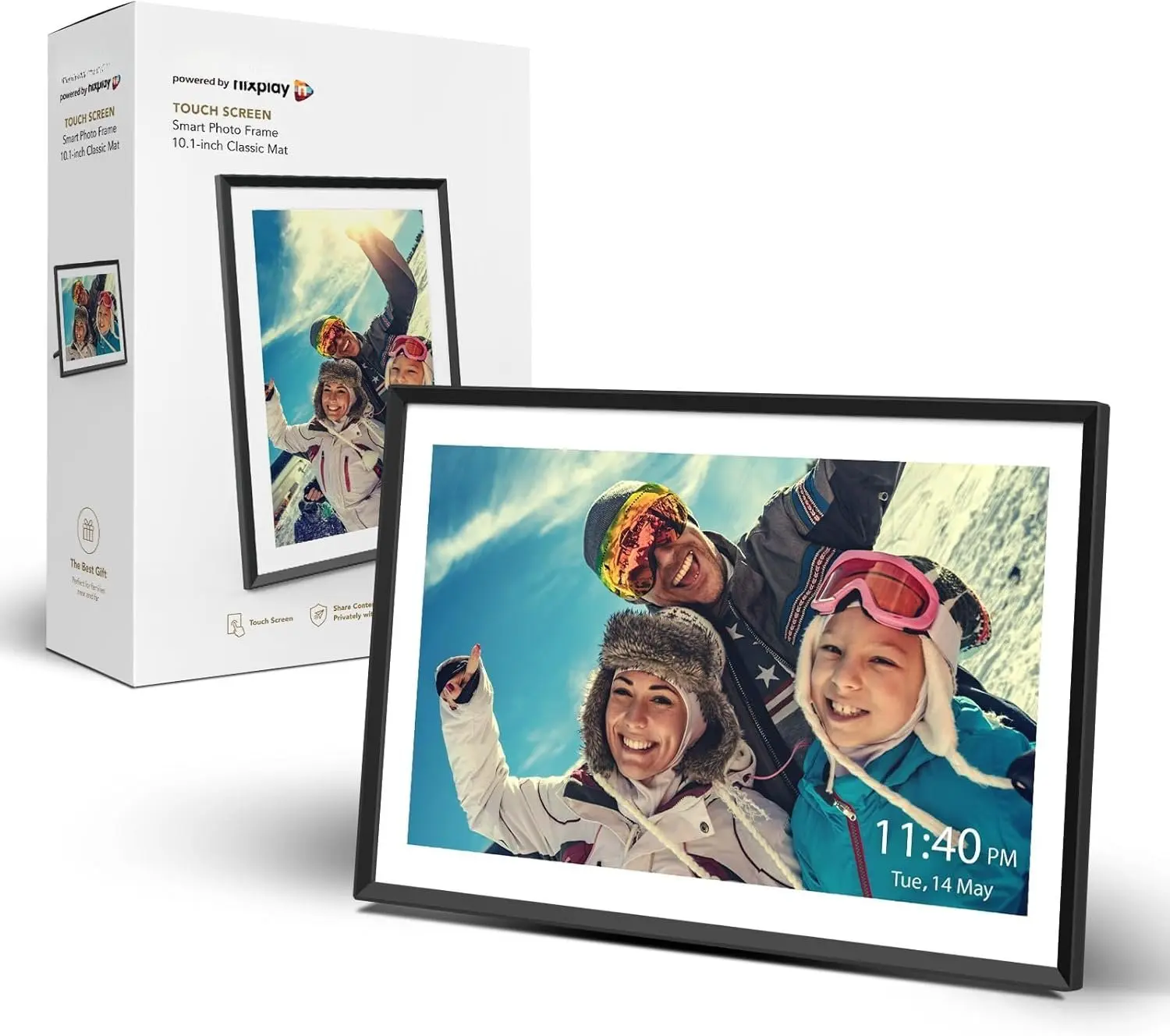 Digital Picture Frame  by Nixplay 10.1", Share Photos/Videos via Nixplay App or Email, WiFi Digital Photo Frame with Easy Setup, Support Alexa, Free Cloud Storage, Auto Rotate, Gifts for Mom