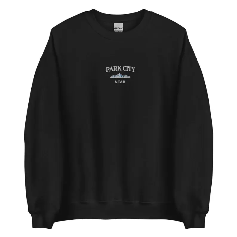 Embroidered Park City Utah Sweatshirt, Retro Ski Crewneck, Vintage Mountain Pullover for Winter Travel