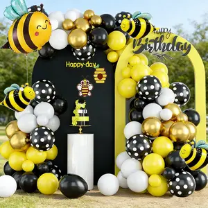 Bee Theme Party Set, Balloon Chain Kit, Children Birthday Decor, Baby Shower Backdrop, Decoration Setup, No Choking Hazard